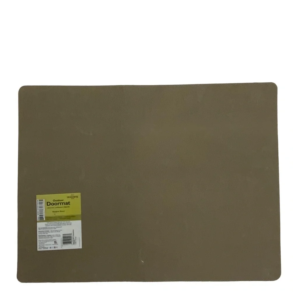 Mohawk Indoor Outdoor Doormat Happy Place Arrow Rectangle Neutral Brown 18X24 in